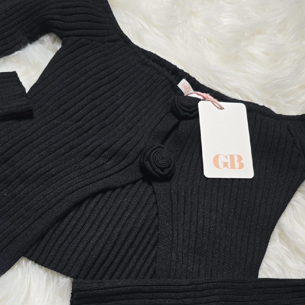 Gianni Bini Off-the-Shoulder Black Sweater SIZE M